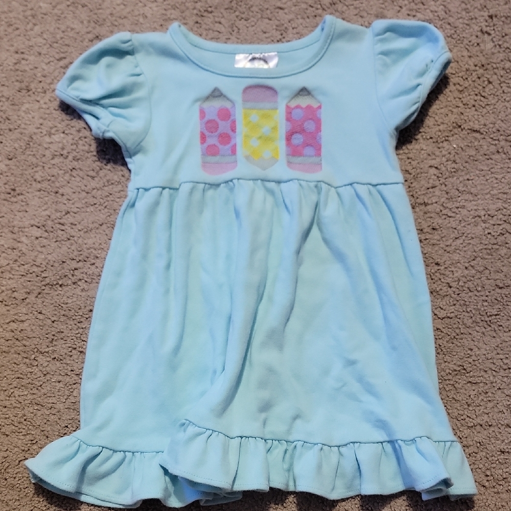 Cute Blue Dress with Pencil Design